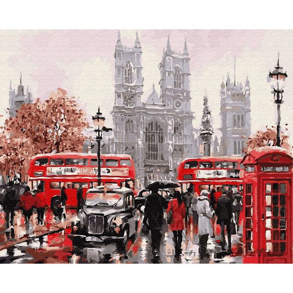 Картина по номерам Города - Дощовий Лондон