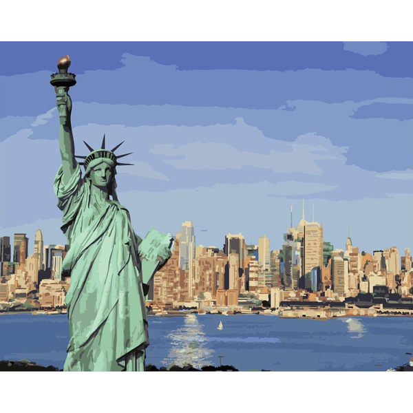 Картина по номерам Города - Статуя Свободи