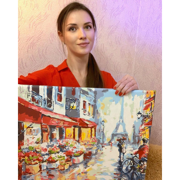 Картина по номерам Города - Квітуча вулиця Парижу