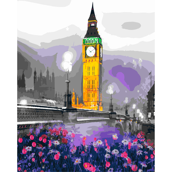 Картина по номерам Города - Барвистий Біг Бен