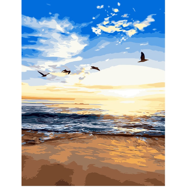 Картина по номерам Природа - Ранковий пляж