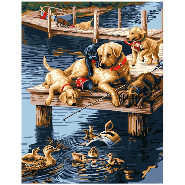 Картина по номерам Тварини, птахи та риби - Спільний відпочинок