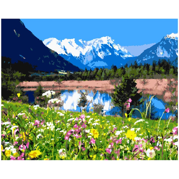 Картина по номерам Пейзажі - Горное озеро