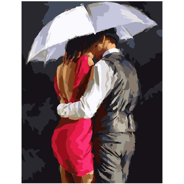 Картина по номерам Люди на картинах - Пара под зонтом