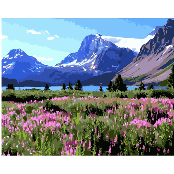Картина по номерам Пейзажі - Альпийские горы