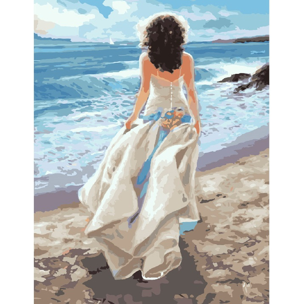 Картина по номерам Люди на картинах - На берегу