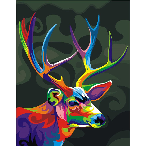 Картина по номерам Для початківців - Райдужний олень