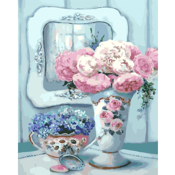 Картина по номерам Квіти - Бирюзовый натюрморт