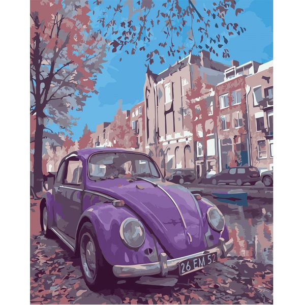 Картина по номерам Пейзажі - В стиле ретро