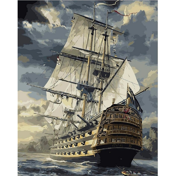 Картина по номерам Кораблі, автомобілі та літаки - Корабель