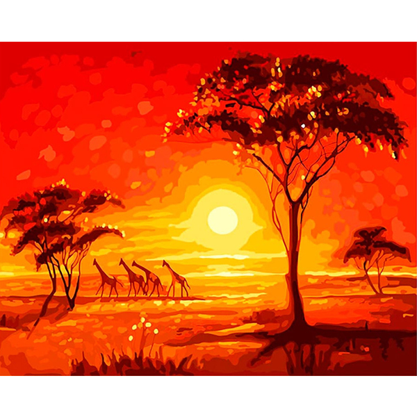 Картина по номерам Пейзажі - Африканское солнце