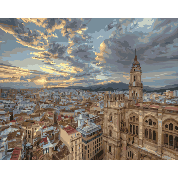 Картина по номерам Города - Ранок в місті