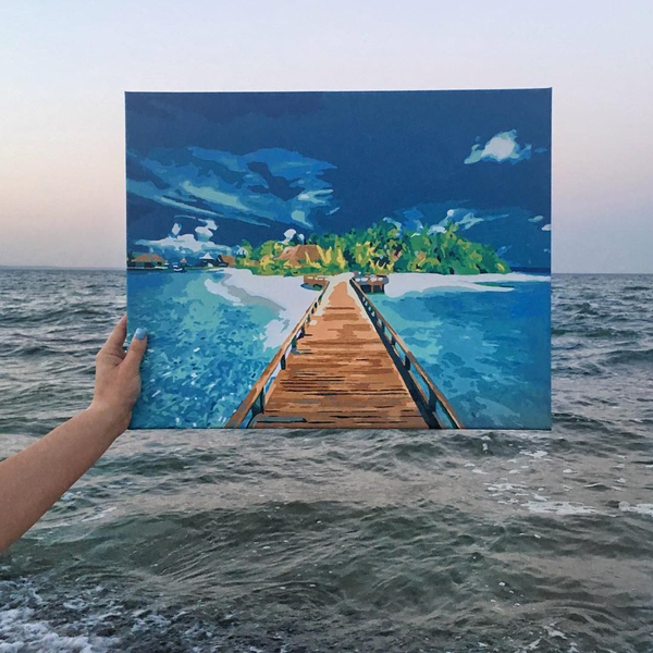 Картина по номерам Кораблі, автомобілі та літаки - Балі