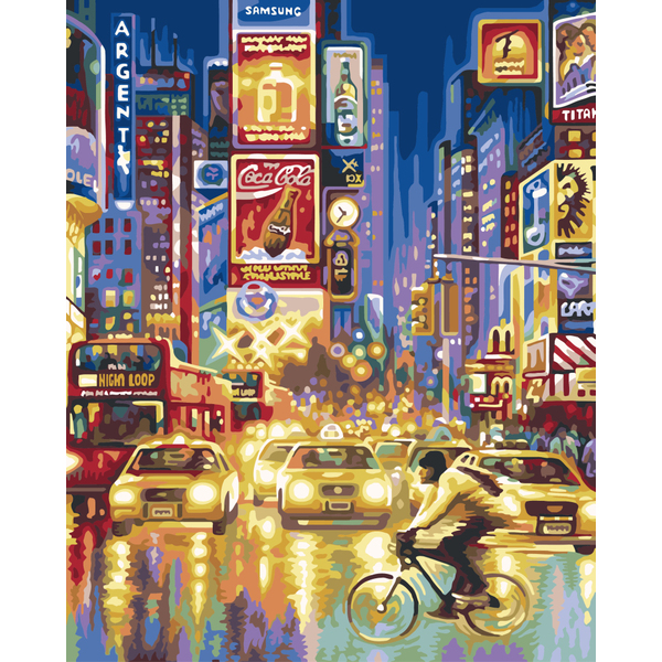 Картина по номерам Города - Вогні великого міста