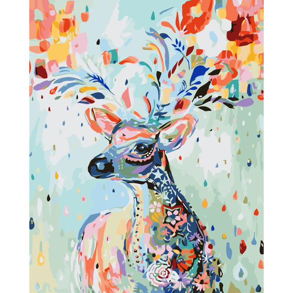Картина по номерам Тварини, птахи та риби - Барвистий олень