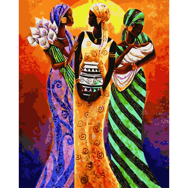 Картина по номерам Люди на картинах - Африканські мотиви