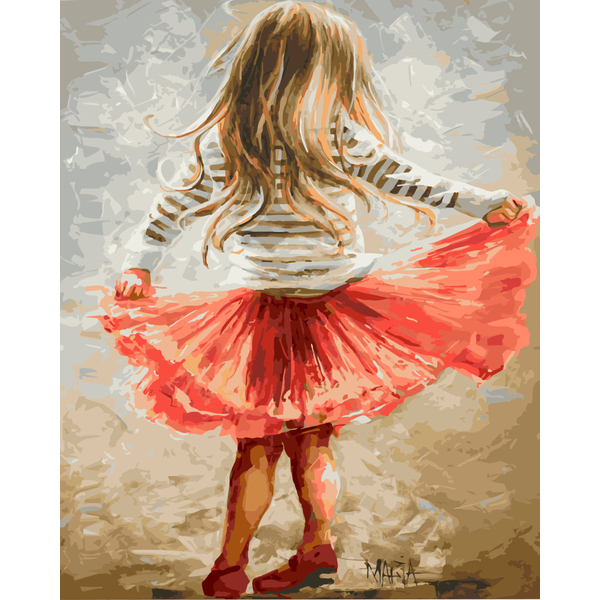 Картина по номерам Діти та ангели - Маленька дівчинка