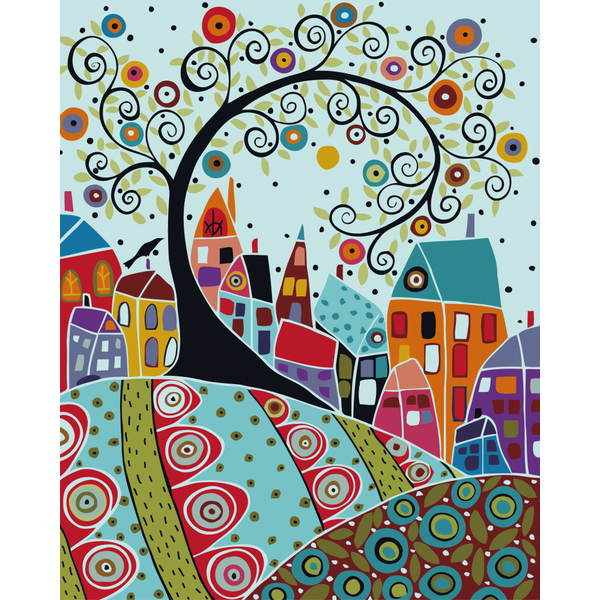 Картина по номерам Пейзажі - Город счастья