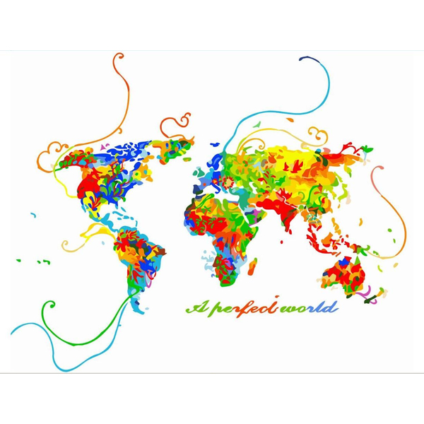 Картина по номерам Пейзажі - Карта мира