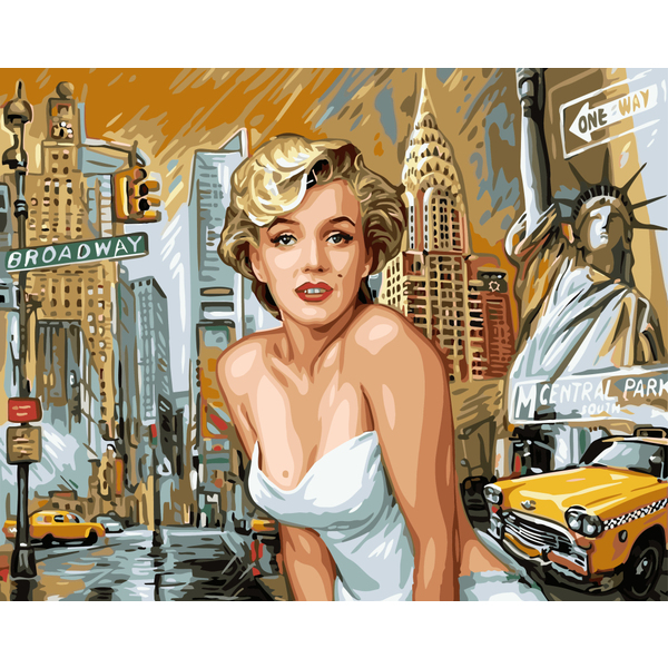Картина по номерам Люди на картинах - Монро і Нью-Йорк