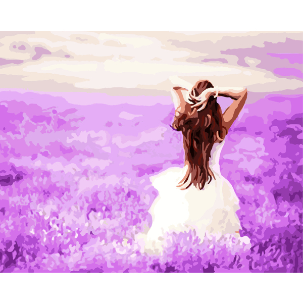 Картина по номерам Люди на картинах - Лавандові мрії