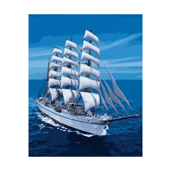 Картина по номерам Кораблі, автомобілі та літаки - Білі паруса