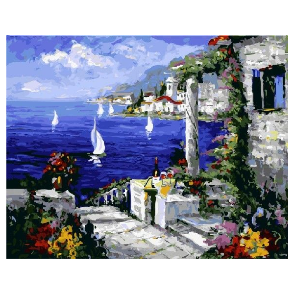 Картина по номерам Природа - Вид на Средиземное море