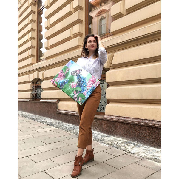 Картина по номерам Квіти - Бабочки и сирень