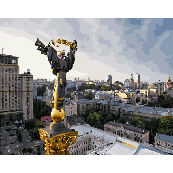 Картина по номерам Города - Монумент Незалежності (Київ)