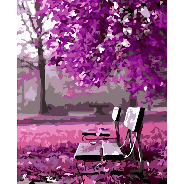 Картина по номерам Пейзажі - Лавочка