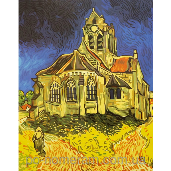 Картина по номерам Пейзажі - Дом в стиле Ван Гога