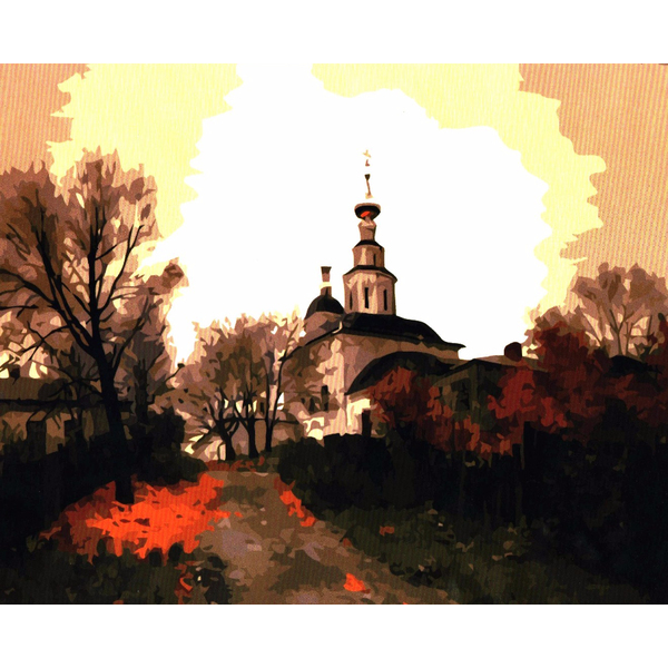 Картина по номерам Пейзажі - Церковь