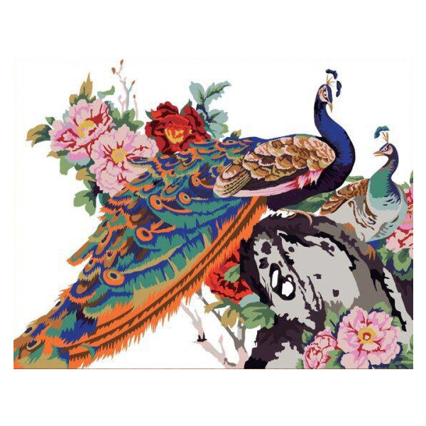 Картина по номерам Тварини, птахи та риби - Павлин