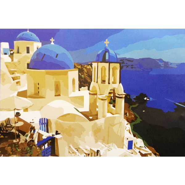 Картина по номерам Города - Санторіні