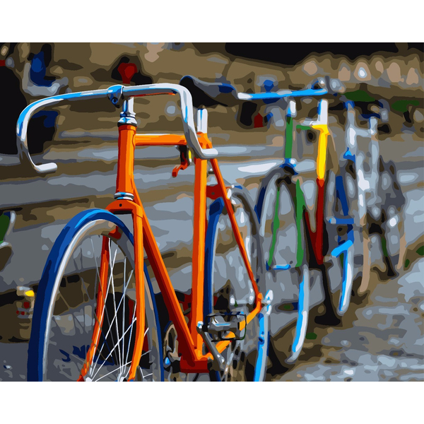 Картина по номерам Кораблі, автомобілі та літаки - Велосипеди