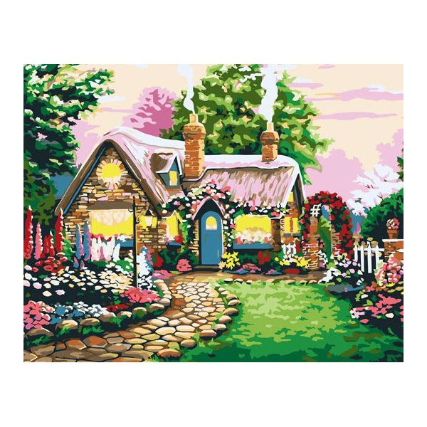 Картина по номерам Пейзажі - Сказочный домик