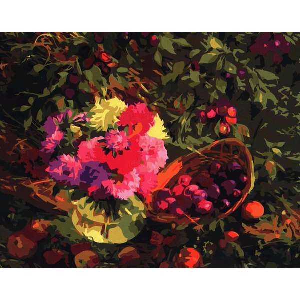 Картина по номерам Квіти - Яркий натюрморт