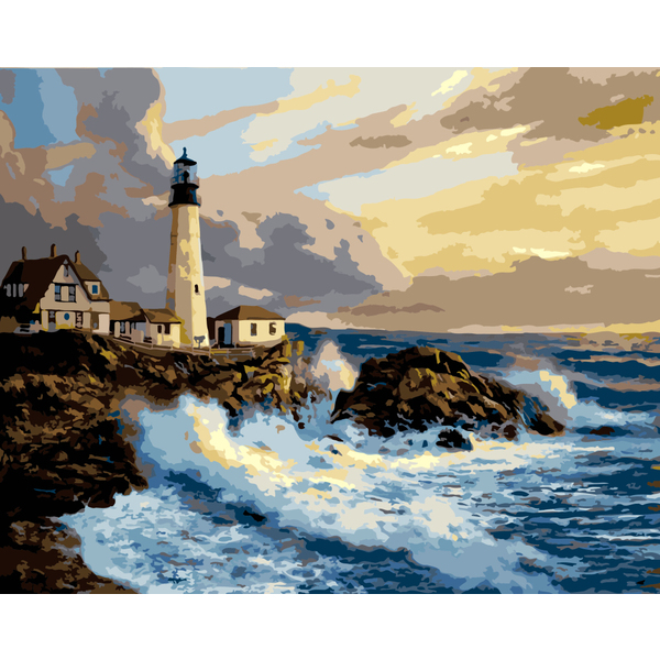 Картина по номерам Природа - Білий маяк