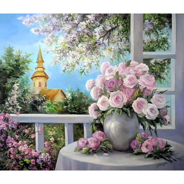 Картина по номерам Квіти - Шарм цветущего сада