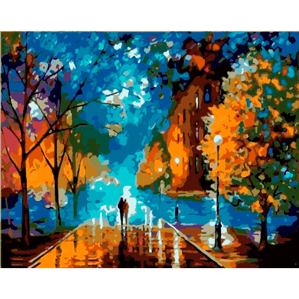 Картина по номерам Пейзажі - Под лунным светом