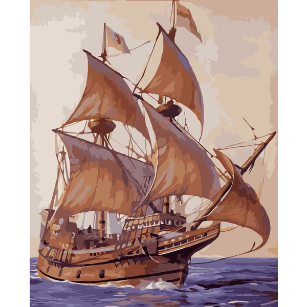 Картина по номерам Кораблі, автомобілі та літаки - Підкорюючи хвилі