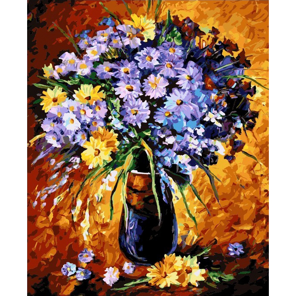 Картина по номерам Квіти - Цветочный фейерверк