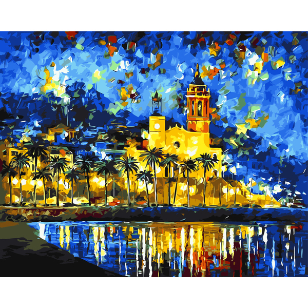 Картина по номерам Природа - Городская набережная