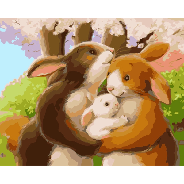 Картина по номерам Мультфільми, комікси, аніме - Счастливая семья