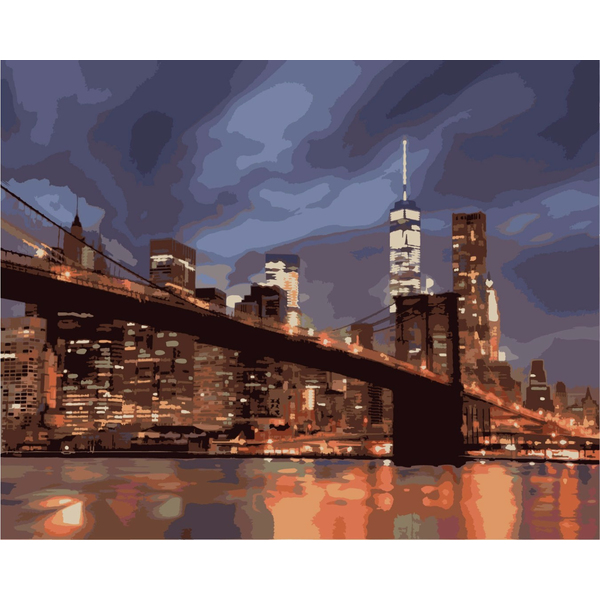 Картина по номерам Пейзажі - Ночной Нью Йорк