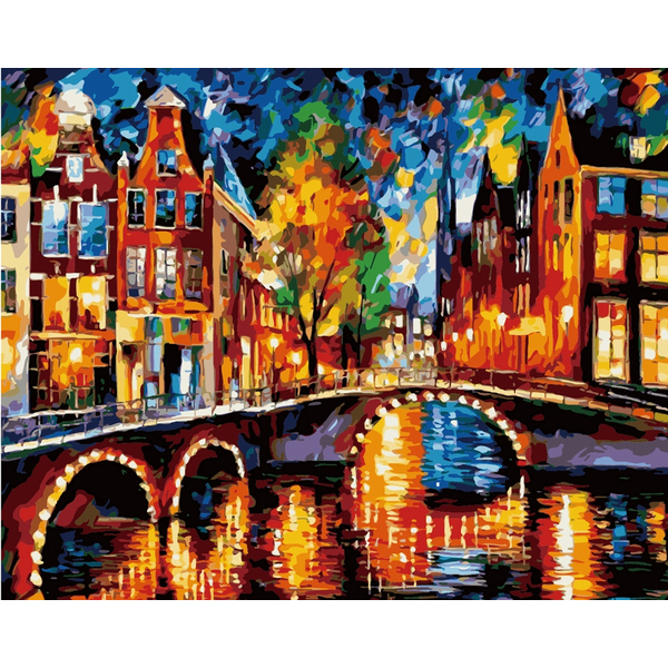 Картина по номерам Пейзажі - Огни Амстердама