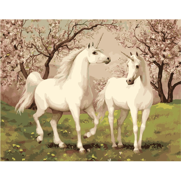 Картина по номерам Тварини, птахи та риби - Единороги
