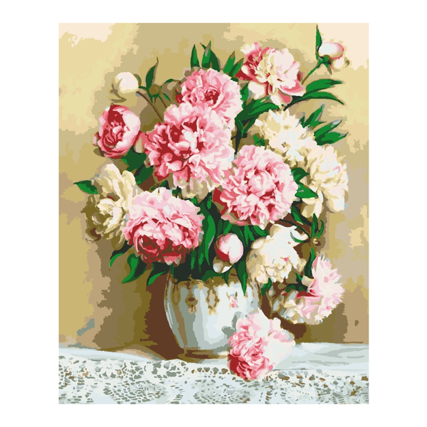 Картина по номерам Квіти - Благородные пионы