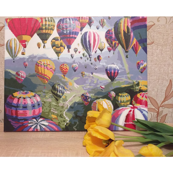 Картина по номерам Пейзажі - Воздушные шары