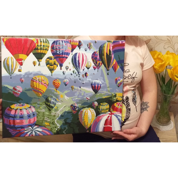 Картина по номерам Пейзажі - Воздушные шары